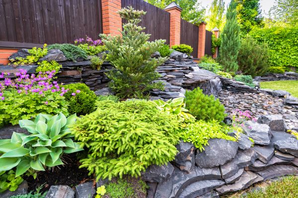Stone Garden Installation in Traverse City