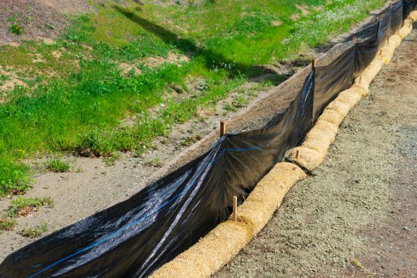 Straw Wattle Installation in Traverse City